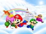 soaring above the mushroom kingdom!
