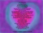 Love poem on heart background