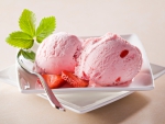 Florida strawberry ice-cream