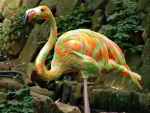 ODD COLORED FLAMINGO