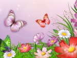 Wild Flowers and Butterflies