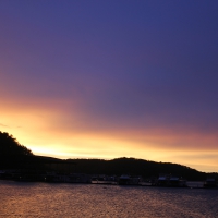 SUNSET AT THE LAKE