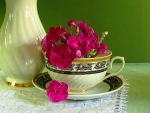 Cup with  flowers