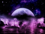Moon Lightning Storm