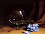 WINE & A BLUE ROSE