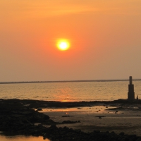 Sunset at a Mumbai beach