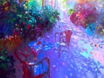 Summer: Impressionist Garden in Shadow