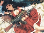 Reimu, Guns and Beauty Witch Miko