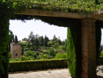 Look at the Alhambra from Generalife gardens