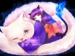 Neko Girl and cat