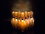 OLD STYLE WOODEN BOWLING PINS