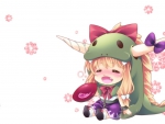 Cute Girl In Dino Costume