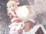 Cute Anime Santa Girl