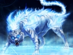 Fantasy White Flaming Tiger