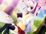 cute girl reading