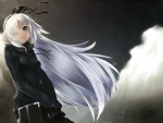 Cute Silver White Hair Emo Girl