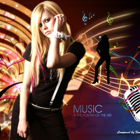 Avril getting ready to rock