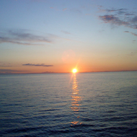 Sunset on the Baltic sea