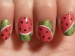 watermelon nails