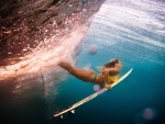surfing duck dive