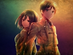 Eren Jaeger and Mikasa Ackerman