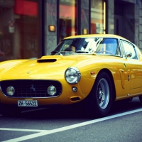 Vintage Ferrari yellow