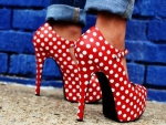 Red Polka Heels