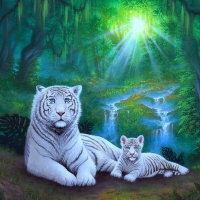 ..Family of White Tigers..