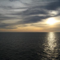 Sunset over the ocean