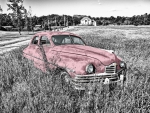 Vintage pink car!