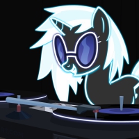 Neon Vinyl Scratch