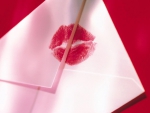 envelope lipstick kiss