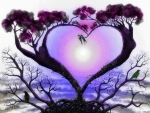 heart,tree,natural,sun