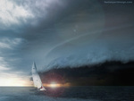 Sailboat In A Huricane