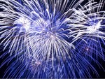 Blue Fireworks
