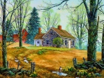 Cottage at late Autumn