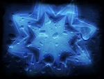 Blue star with drops
