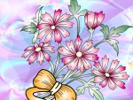 Pink flowers on soft background