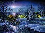 Magical winter night
