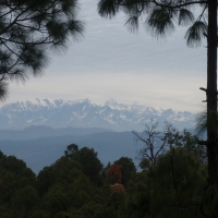 Himalayan range seen from India