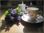 lovely flowers & tea time