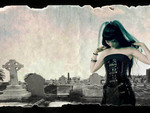 Gothic Girl on Cemetery