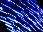 Dashes of Blue Light