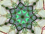 Green glass art design