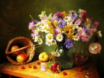 Wild flowers and fruits