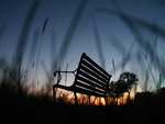 Bench in a Sunset