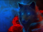 ~Wolf & Red Roses~