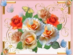 Roses and butterflies