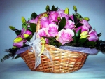 Basket with roses