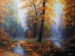 Foggy morning - Painting